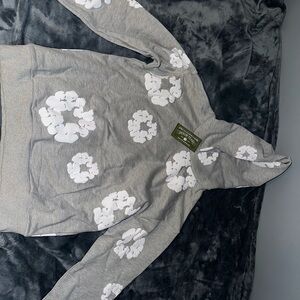 Gray denim tears hoodie